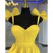 K Women's New Butterfly Knot Strap V-Neck Ruffle Dress_ecoleips.com