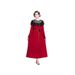 "Elegant Beaded Evening Dress – Lantern Sleeves & Pleated Skirt For Special Occasions (One Size)"_ecoleips.com