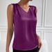 Women's Elegant Satin Suit Vest Sleeveless Design European American Style Commuter Top Base Layer 2025 New Fashion_ecoleips.com