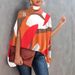 Women's Summer Halter Neck Bat Sleeve Printed Casual Top_ecoleips.com