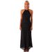 European And American Foreign Trade Women's Backless Pleated Fabric Personality New Breathable Lace-up Ruffle Long Dress_ecoleips.com