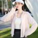 Women's UPF50+ Sun Protection Jacket - 92% Ice Silk Stand Collar With Thumb Holes Lightweight & Breathable For Cycling/Beach/Outdoor_ecoleips.com