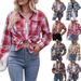 Aria Basics Aria Basics 2026 New European And American Women's Autumn Winter Casual Fashion Loose Plaid Pocket Shirt For Women_ecoleips.com