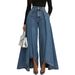 Women's Clothing Spring/Summer Women's High-Waisted Loose Denim Trousers For Formal & Casual For Women Fashionable Temperament_ecoleips.com