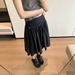 Heavy Industry Folded Skirt Summer 2026 Tucker Measurement Acetate Linen A-shaped Skirt Short Skirt Women_ecoleips.com