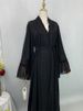 Black Islamic Abayas Muslim Women Clothing Turkey Long Robe Moroccan Caftan Islam Kaftan Ramadan Abaya For Women Dubai 2023_ecoleips.com