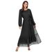 Women's Patchwork Long Sleeved Fashion Dress_ecoleips.com