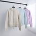 Women's Clothing Scuba Slim Fit Fleece Lined Hooded Sweatshirt Cardigan Casual Sports Jacket For Women In Stock_ecoleips.com