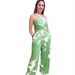 Women's Clothing S10811 Printed Hollow Strap Wide Leg Jumpsuit_ecoleips.com