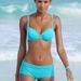 Women's Sexy Bikini Swimsuit - European & American Style Solid Color Conservative Two-Piece Bathing Suit_ecoleips.com