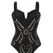 Women's One Piece Swimsuit European American Style Deep V Neck Push Up Backless Cover Skirt High End Beach Set Two Piece_ecoleips.com
