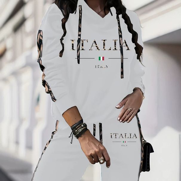 Women's Animal Print Hooded Tracksuit Set Leopard Long Sleeve Hoodie And Jogger Pants Casual Loungewear Two-Piece Outfit_ecoleips.com