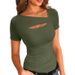 New 2026 Women's Clothing Irregular Slim Fit Short Sleeve T-Shirt Versatile Color Palette American Style Casual Top For Women_ecoleips.com
