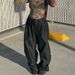 European American Ins Street Style Cargo Women, 2022 Summer And Autumn New Thin Drawstring Loose Casual Pants For Women_ecoleips.com