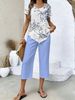 New Women's 3D Digital Tie Dye Print Set Short Sleeve Loose Fit Casual And Stylish Style_ecoleips.com