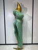 Women Sparkly Sequ Top Long Skirt Two Pieces Set Festival Celebrate Evening Party Luxury Birthday Nightclub Stage Outfit J1A0_ecoleips.com