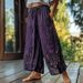 Women's Literary Retro Ramie Wide Leg Trousers Autumn Winter Linen Casual Versatile Style Sand Washed_ecoleips.com