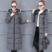 "Knee-Length Winter Coat For Women – Slim-Fit Cotton Parka With Thickened Warmth"_ecoleips.com