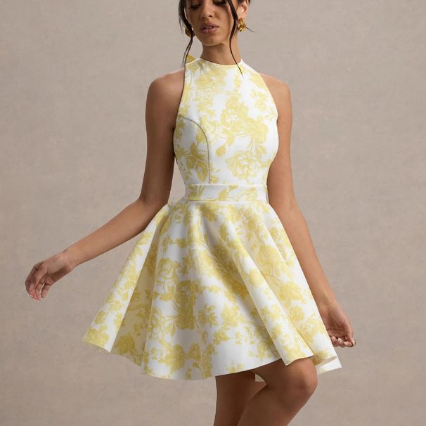 Women's Tie Waist Printed Midi Dress Suspender Summer Spring_ecoleips.com