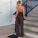 Women's Clothing Women's Style Slim Fit Solid Color Backless Tank Top And Casual Leggings Set Autumn Fashion_ecoleips.com