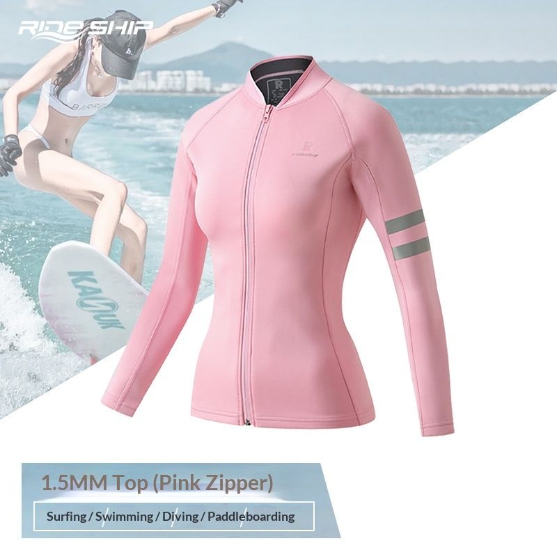 Aria Basics 1.5mm Two-Piece Surfing Diving Long Sleeve Sun Protection Women Quick-Dry Snorkeling Wetsuit Slim Fit Slimming Swimming_ecoleips.com