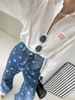 Summer High-Waisted Loose Fit Floral Straight Leg Slimming Jeans For Women_ecoleips.com