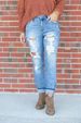 Women's Clothing New Light Colored Skinny Pants Long Ripped Jeans Women's Street Wear Mid Waist Skinny Pants_ecoleips.com