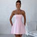 2024 Spring And Summer New Style Sexy Street Photography Fashion Strapless Slim Fit High Waist A-line Dress_ecoleips.com