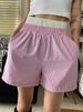 Women's Clothing Summer New Double Head Striped Loose Shorts For Women's Leisure_ecoleips.com