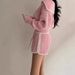 "Women's Wool Knit Sweater & Shorts Set - Winter Warm Two-Piece Outfit With Zipper, Soft & Stylish (White, Pink, Navy Blue, One Size)"_ecoleips.com