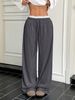 Women's Retro Trendy Casual Pants Flowy Loose Wide Leg Trousers European American Style Summer New Wholesale_ecoleips.com