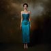 Women's Clothing Women's Blue Fishbone Strapless Fitted Top And Satin Fishtail Pencil Skirt Two Piece Mermaid Inspired Suit_ecoleips.com