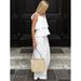 Women's Cotton And Linen Fashion Backless Belted Set With Loose Fly-Effection Sleeves For Spring/Summer_ecoleips.com