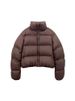 Brown Kendall Jenner Short Down Jacket Women, European Version, New Stand Collar, Thickened Puffer Jacket, Simple High_ecoleips.com