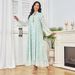 Verve Women's New Robe With Gold Foil Tassel Pendant Elegant Long Muslim Dress For Women_ecoleips.com
