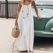 Women's New Style Long Dress American Temperament Backless Loose Fit Solid Color Ladies' Suspender Dress_ecoleips.com