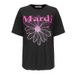 Cross-Border Summer New Mardi Zou Chrysanthemum Print Letter Unisex Round Neck Short Sleeve T-Shirt Size 4_ecoleips.com