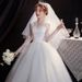 Women's Wedding Dress Super Fairy Like And Dreamy French Style Plus Size V Neck Spring Summer Wedding Gown_ecoleips.com