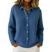 Button-Embroidered, Knitted Cardigan With Turned-Down Collar A Stylish Autumn/Winter Casual Women's Sweater In Solid C_ecoleips.com