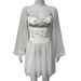 Elegant Slim Fit Sexy Chiffon Dress With Puff Sleeves OL Style Office Ladies Summer Spring Casual Formal Wear Dress_ecoleips.com