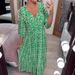 Large-Sized, Super Fairy-Like V-Neck Floral Dress, Beach Vacation Dress, Loose Long Dress_ecoleips.com