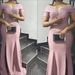 Plus Size Off-Shoulder Mesh Office Dress With High Slit – Elegant & Flirty Workwear For Women_ecoleips.com