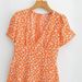 Cross-border Wholesale 2023 Spring-summer Women's New European And American Style V-neck Floral Dress JJ1464_ecoleips.com