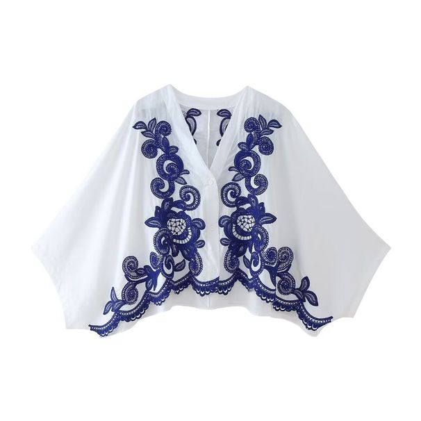 Women's ClothingFashion Contrast Embroidered Shirt + Skirt Set Women_ecoleips.com