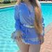 AD625 Korean-style College-style Blue Striped Polo Collar Long-sleeve Dress, Summer Waist-cinching Slimming Shirt Dress_ecoleips.com