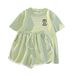 Women's Korean Style Milk Silk Lounge Set - Drawstring Short Sleeve Top & Loose Shorts 2-Piece Outfit (Casual, Sporty, Summer Coords)_ecoleips.com