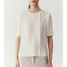 Women's Clothing Spring Ghost Crepe Short Sleeved Fancy Top Design Niche Temperament Fashion Shirt_ecoleips.com
