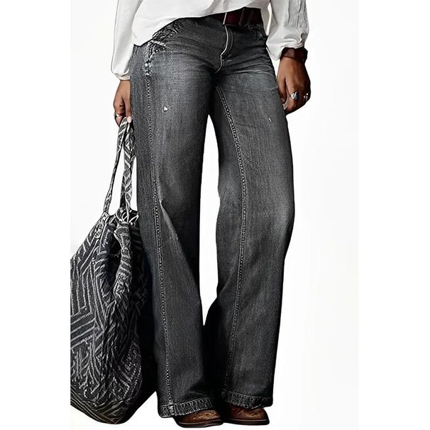 2023 Cross-Border Foreign Trade Original European And American Retro Fashion Casual Straight Wide-Leg Women's_ecoleips.com
