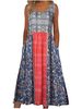 2025 Summer New! Women's Sleeveless Bohemian Floral Casual Beach MIDI Sundress With Pockets Flowing And Loose_ecoleips.com