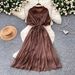 Women's Sophisticated Short Sleeved Shirt Dress Single Breasted Tie Waist Korean Style Summer Commute Friendly Elegant Look_ecoleips.com